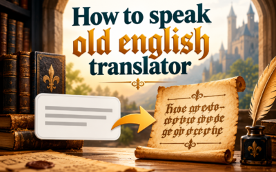 How to speak old english translator